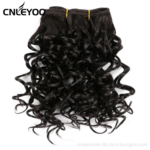 Discount direct sale bulk durable synthetic fiber 8 inch woven curly hair wig